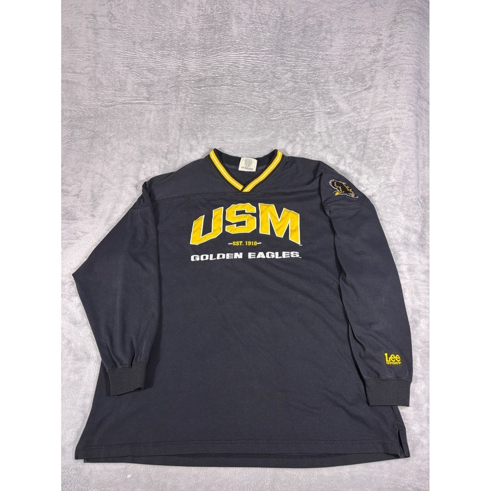 Vintage Lee Sport Usm Golden Eagles Football T-Shirt 1990s Mens XXL Black